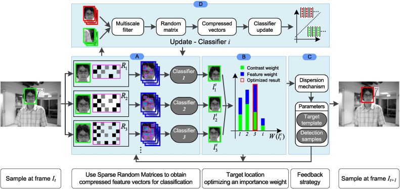Tracking with dynamic weighted compressive model1